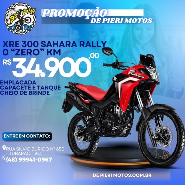 HONDA XRE 300 SAHARA RALLY ZERO KM